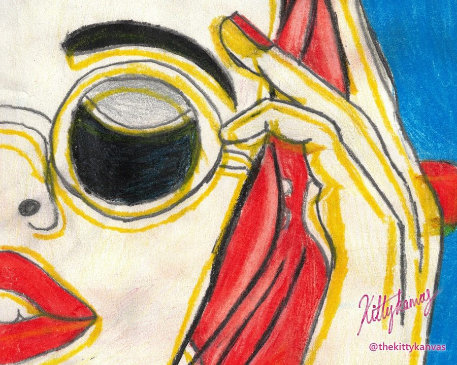 Popart sunglasses: Close-up